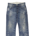 LEVI'S 523 Womens Jeans Blue Regular Straight Denim Medium W30 L28 Distressed