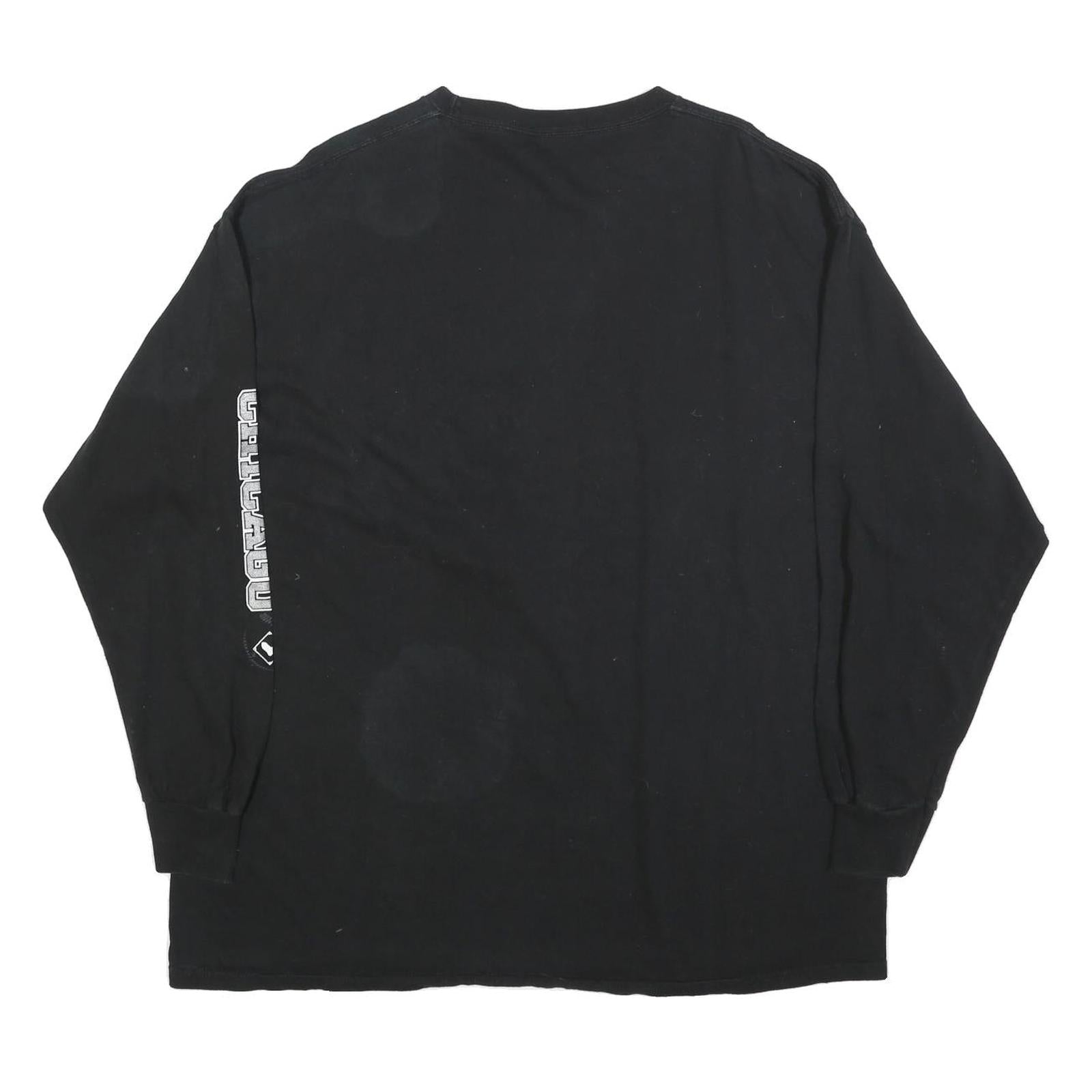 MLB Mens Black Chicago White Sox Long Sleeve Crew Neck T-Shirt 2XL Baseball