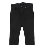 ARMANI EXCHANGE Mens Jeans Black Slim Skinny Denim W33 L31 Zip Cotton Blend