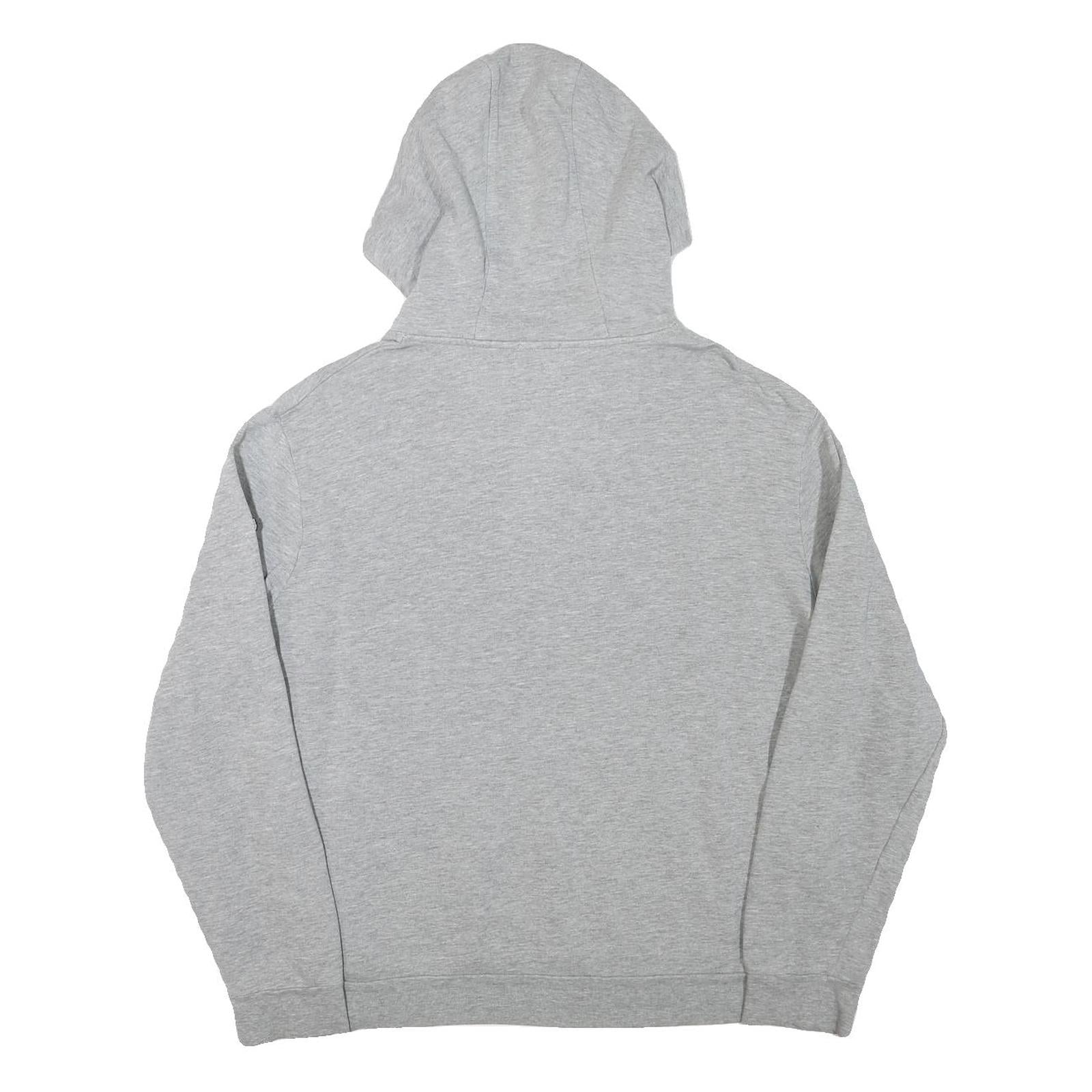 PEPE JEANS Mens Grey Hoodie M Cotton Blend Pullover Logo Print London