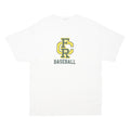 PORT & COMPANY Mens White FR Baseball Graphic T-Shirt XL Short Sleeve Crew Neck
