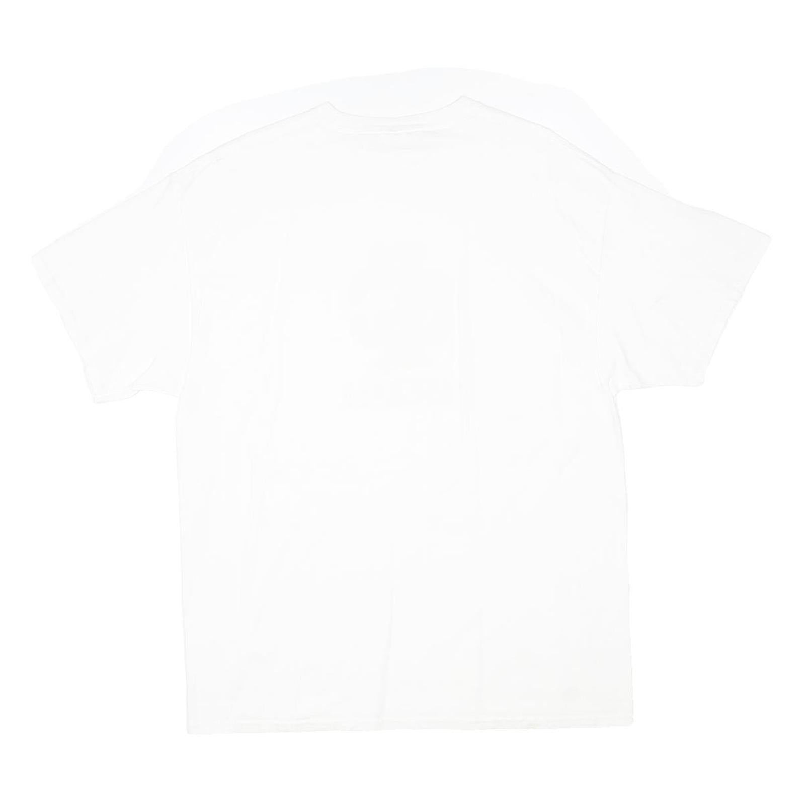 PORT & COMPANY Mens White FR Baseball Graphic T-Shirt XL Short Sleeve Crew Neck