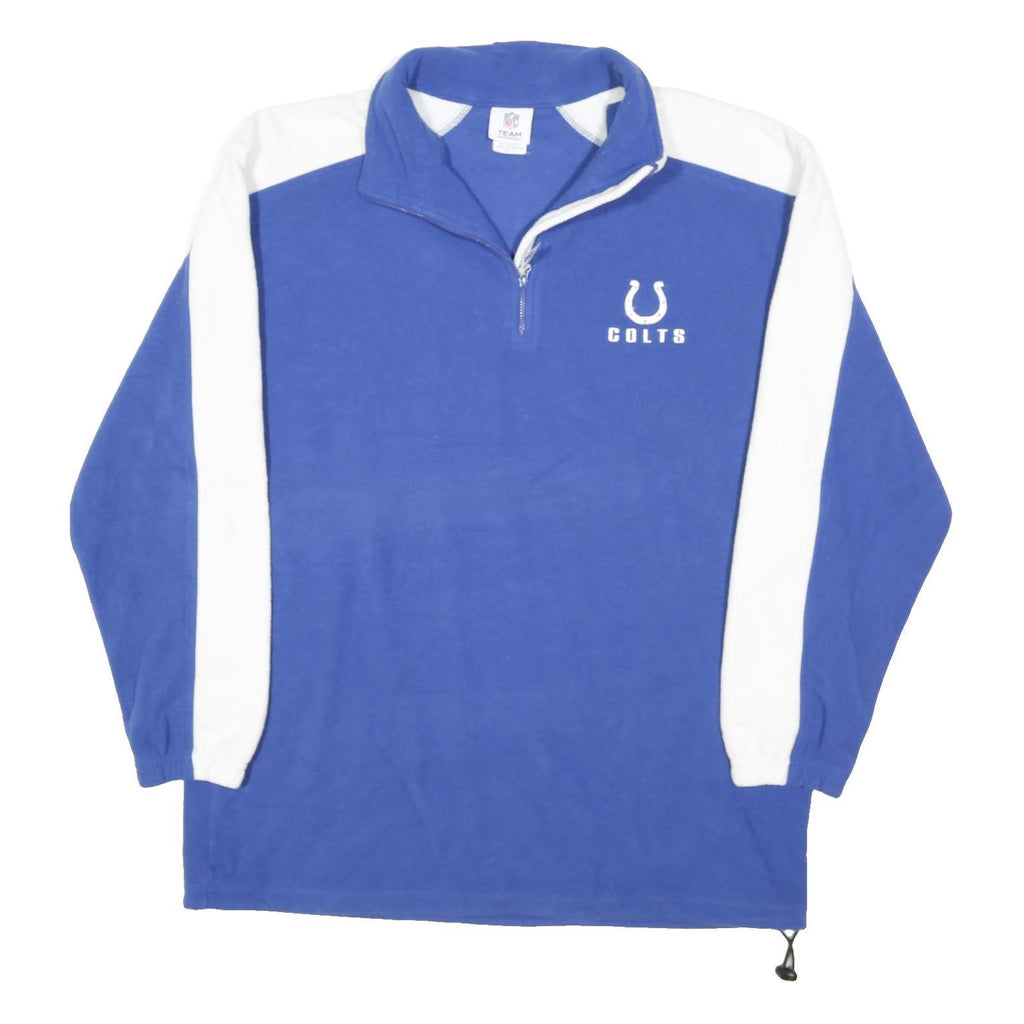 NFL Mens Blue & White Colts Polyester Blend Jacket XL Zip Sportswear