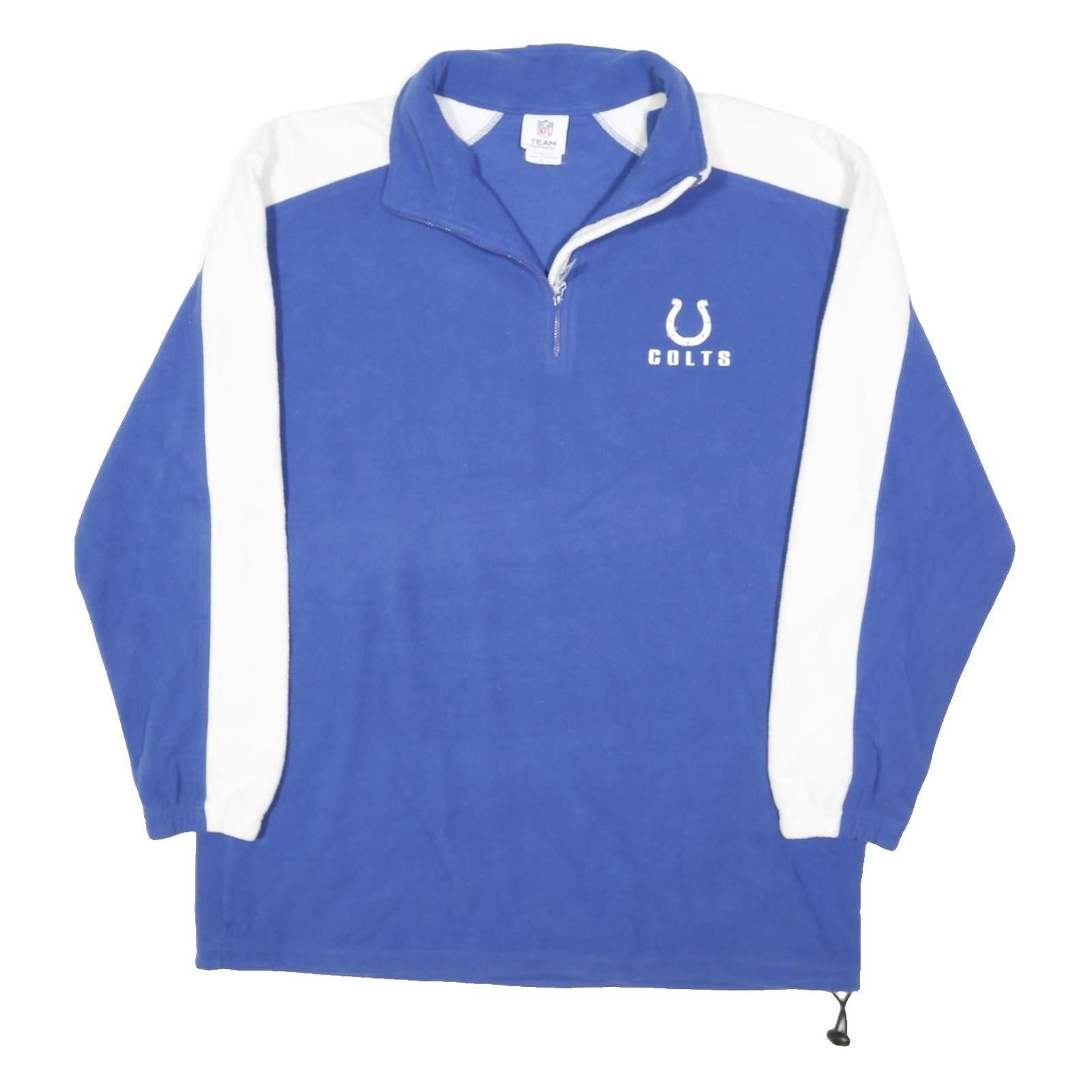 NFL Mens Blue & White Colts Polyester Blend Jacket XL Zip Sportswear