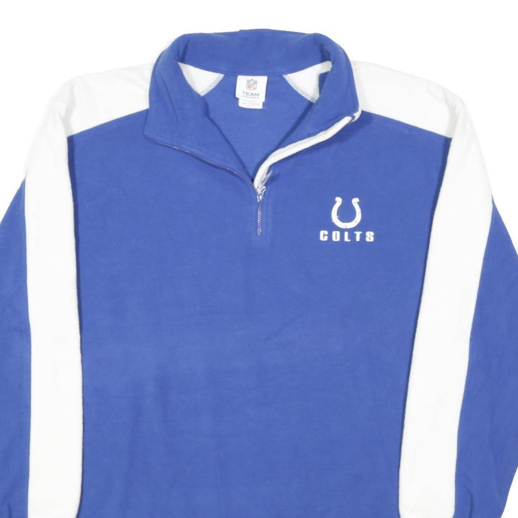 NFL Mens Blue & White Colts Polyester Blend Jacket XL Zip Sportswear