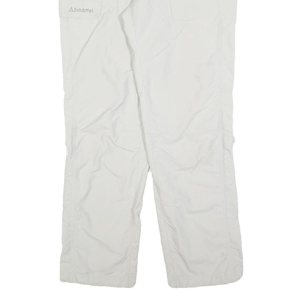SCHOFFEL Womens Polyester Blend White Regular Straight Trousers W36 L32 Outdoor
