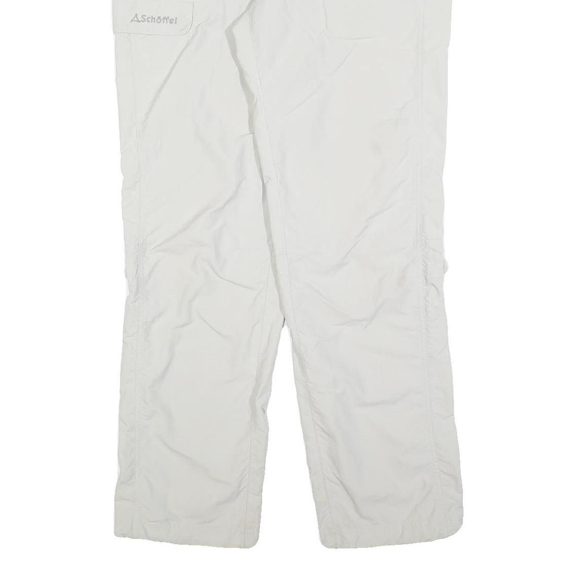 SCHOFFEL Womens Polyester Blend White Regular Straight Trousers W36 L32 Outdoor