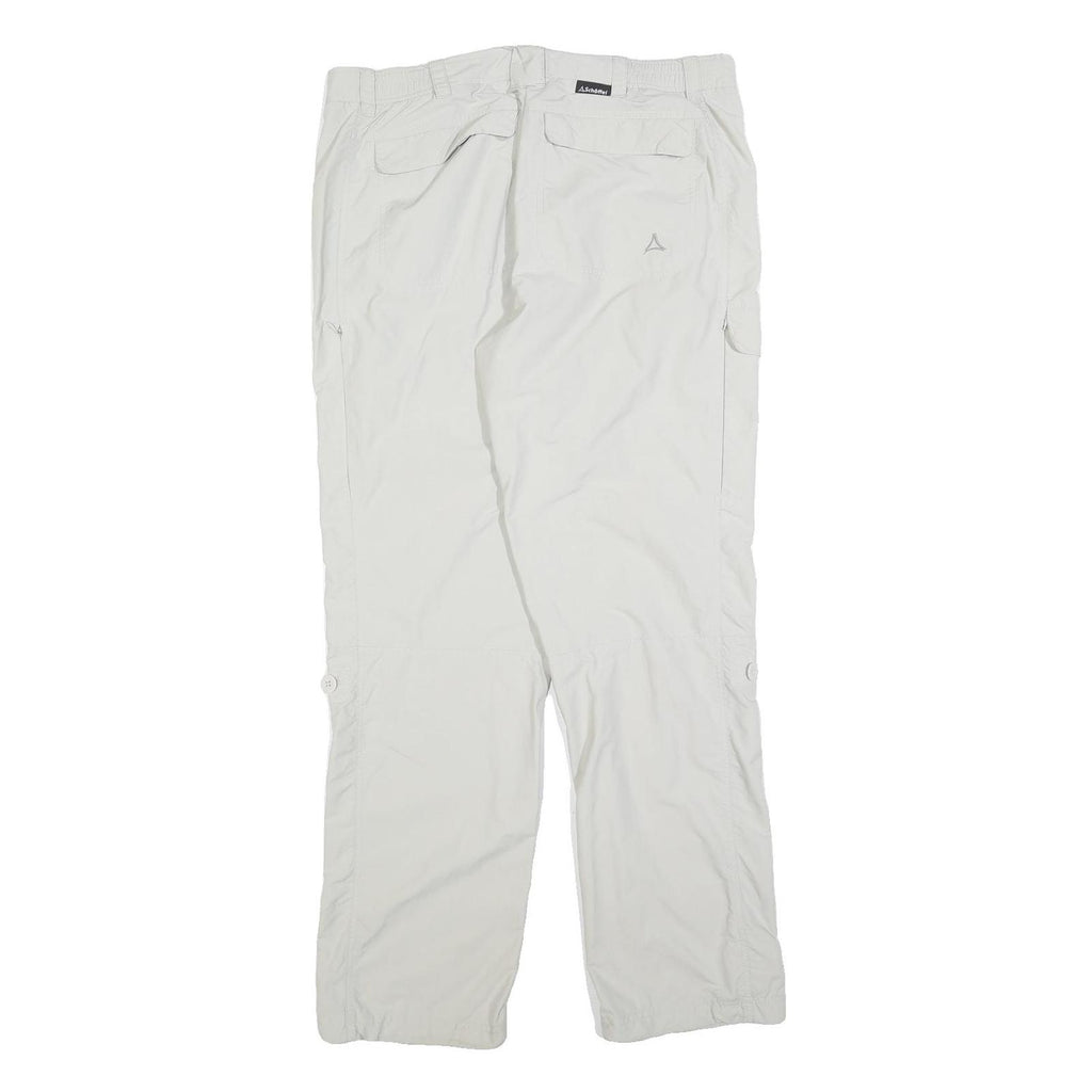 SCHOFFEL Womens Polyester Blend White Regular Straight Trousers W36 L32 Outdoor
