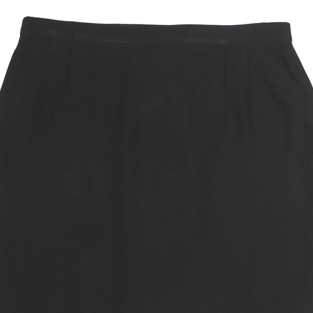 LUISA SPAGNOLIA Womens Black Straight Knee Length Polyester Skirt M Classic