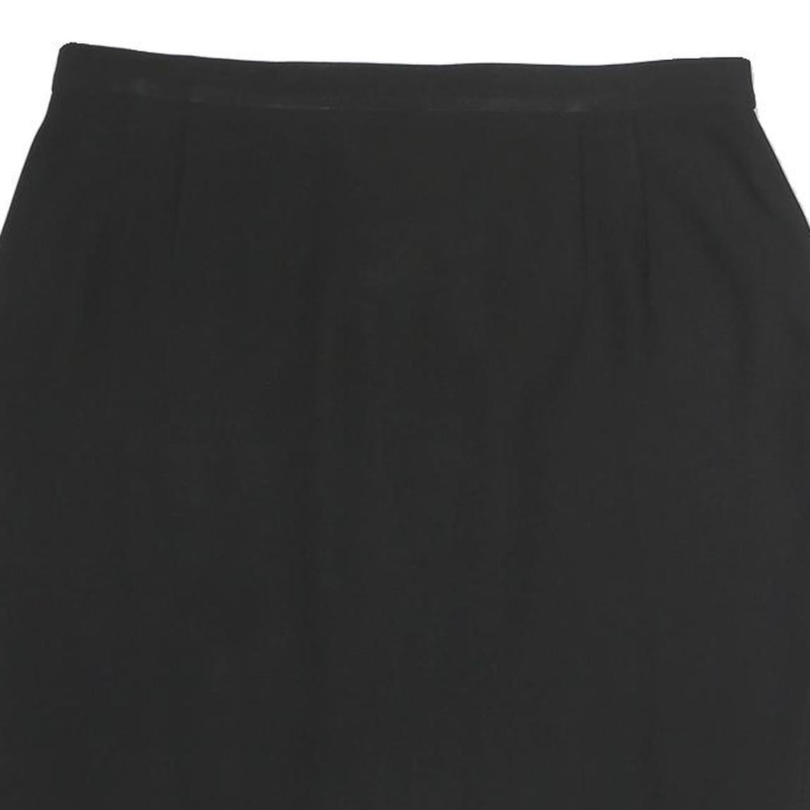 LUISA SPAGNOLIA Womens Black Straight Knee Length Polyester Skirt M Classic
