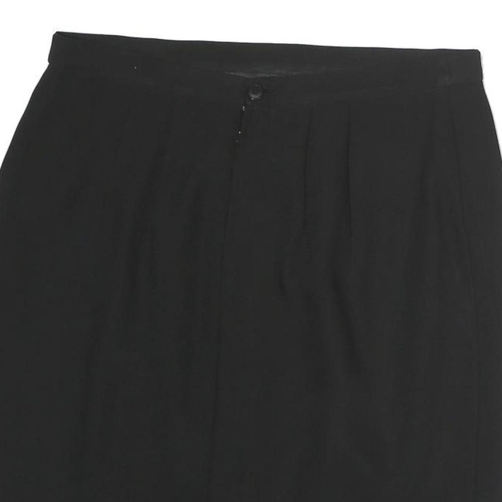 LUISA SPAGNOLIA Womens Black Straight Knee Length Polyester Skirt M Classic