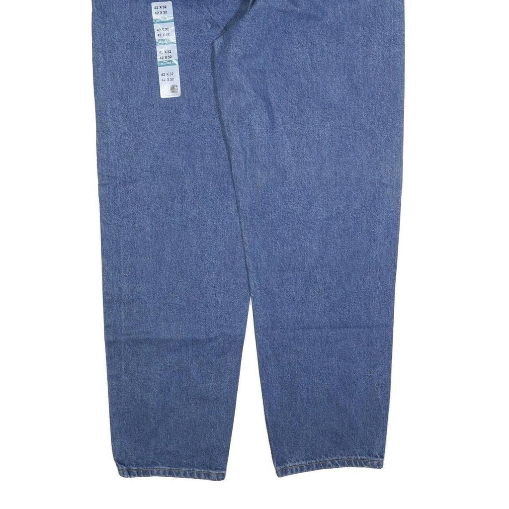 CARHARTT Mens Jeans Blue Relaxed Straight Denim Medium W42 L32 Workwear
