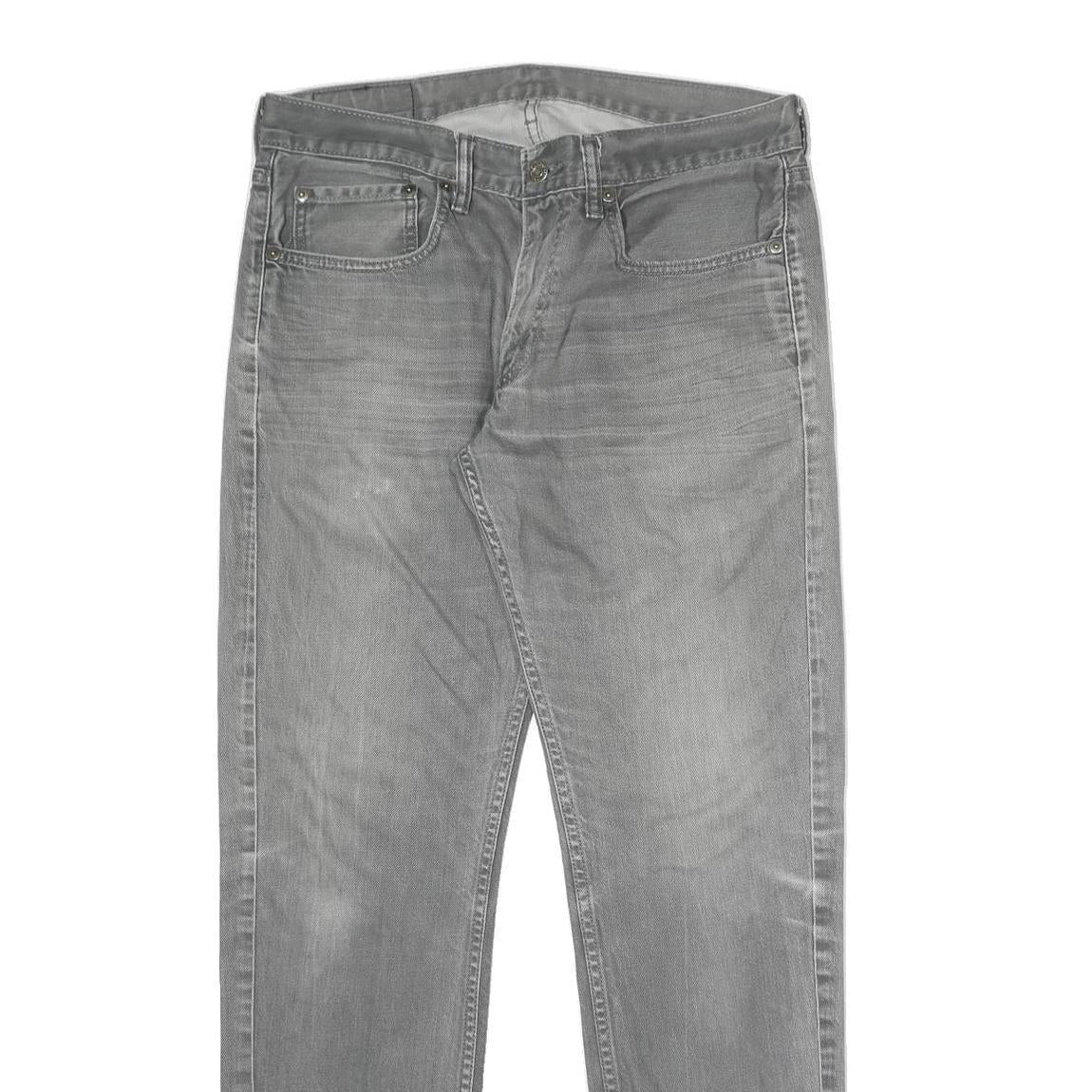 LEVI'S Mens Regular Fit Grey Denim Jeans W34 L31 Classic Zip Cotton Blend