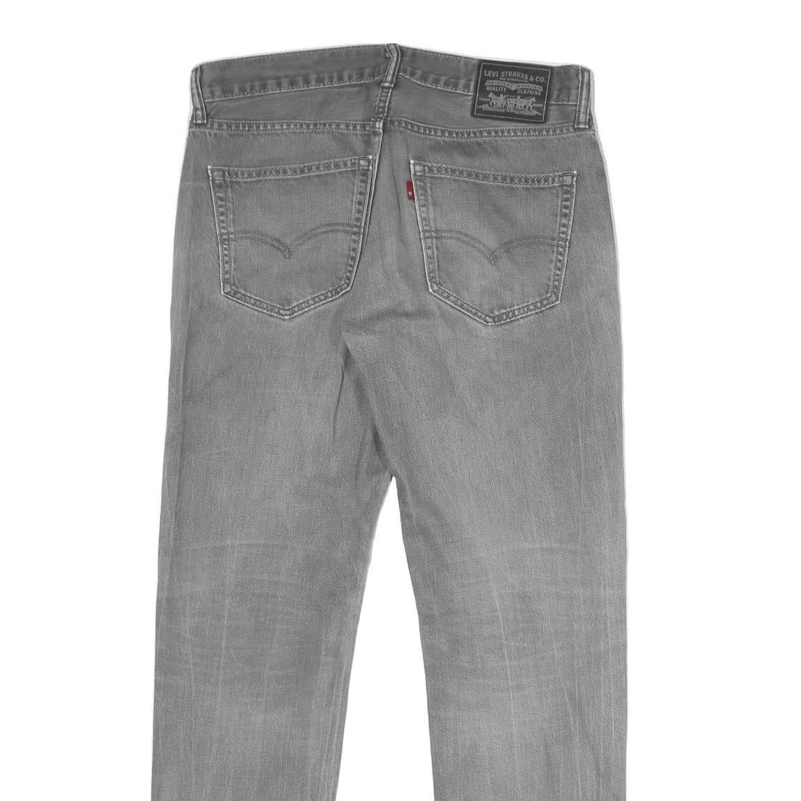 LEVI'S Mens Regular Fit Grey Denim Jeans W34 L31 Classic Zip Cotton Blend