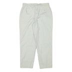 LACOSTE Mens Cotton Blend White Relaxed Straight Trousers W31 L27 Casual Summer