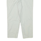 LACOSTE Mens Cotton Blend White Relaxed Straight Trousers W31 L27 Casual Summer