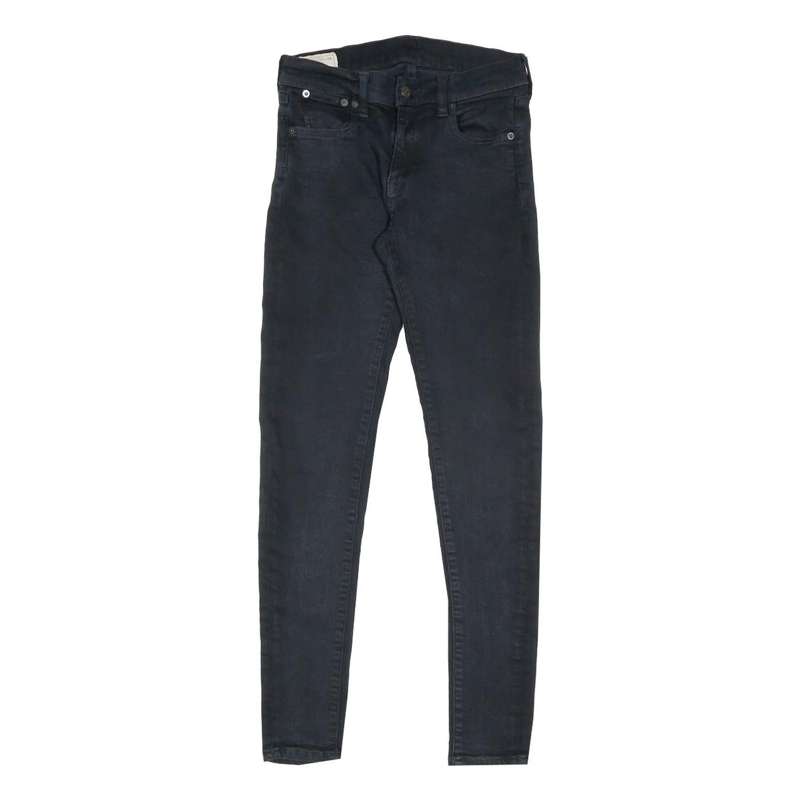 POLO RALPH LAUREN Womens Slim Black Denim Jeans W28 L30 Stretch Comfort Zip