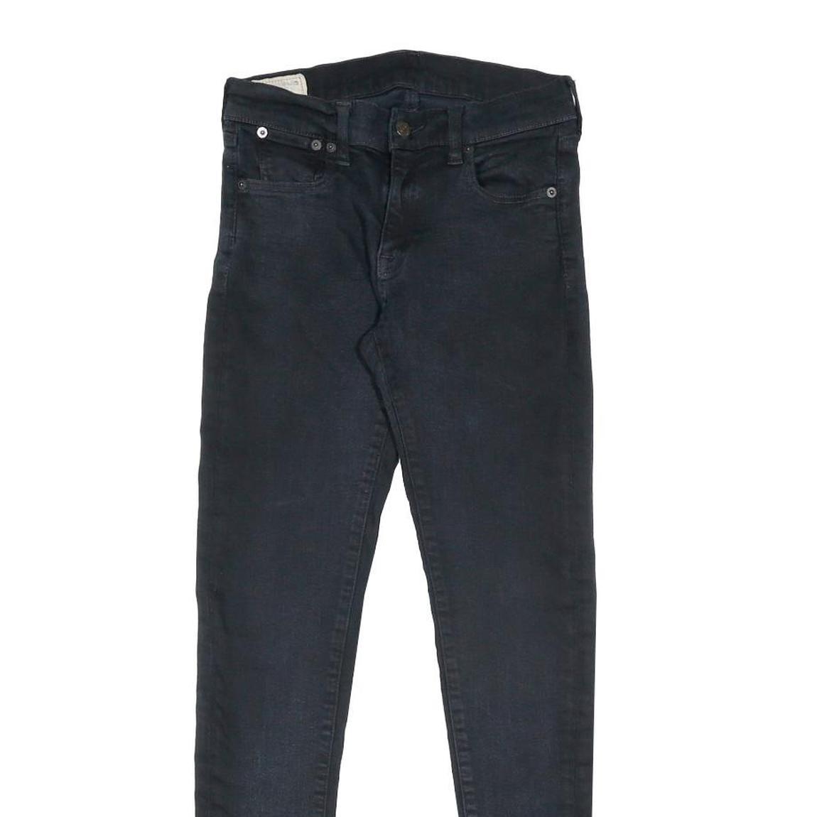 POLO RALPH LAUREN Womens Slim Black Denim Jeans W28 L30 Stretch Comfort Zip