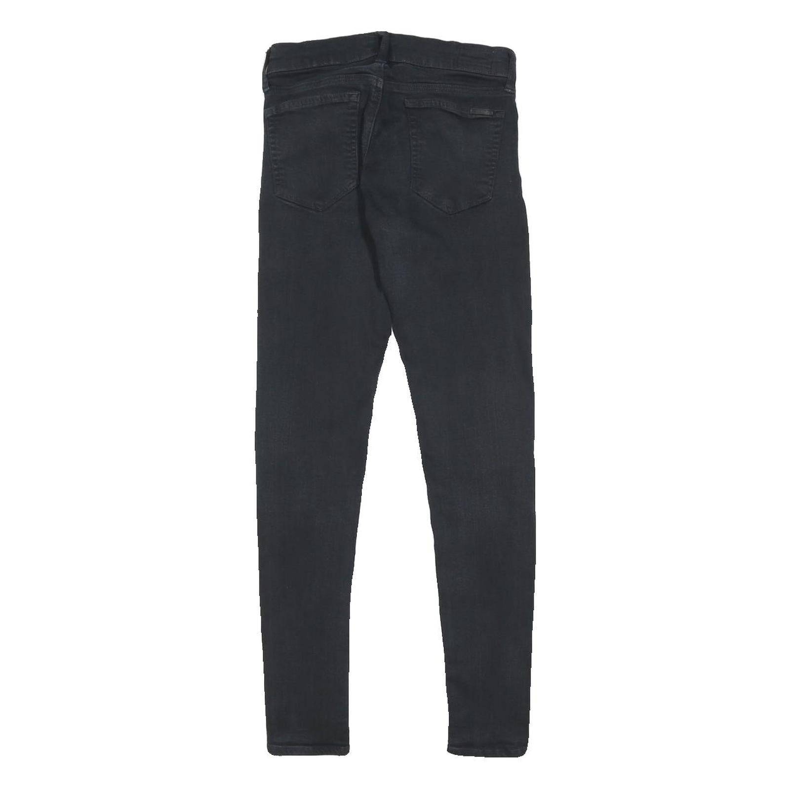 POLO RALPH LAUREN Womens Slim Black Denim Jeans W28 L30 Stretch Comfort Zip