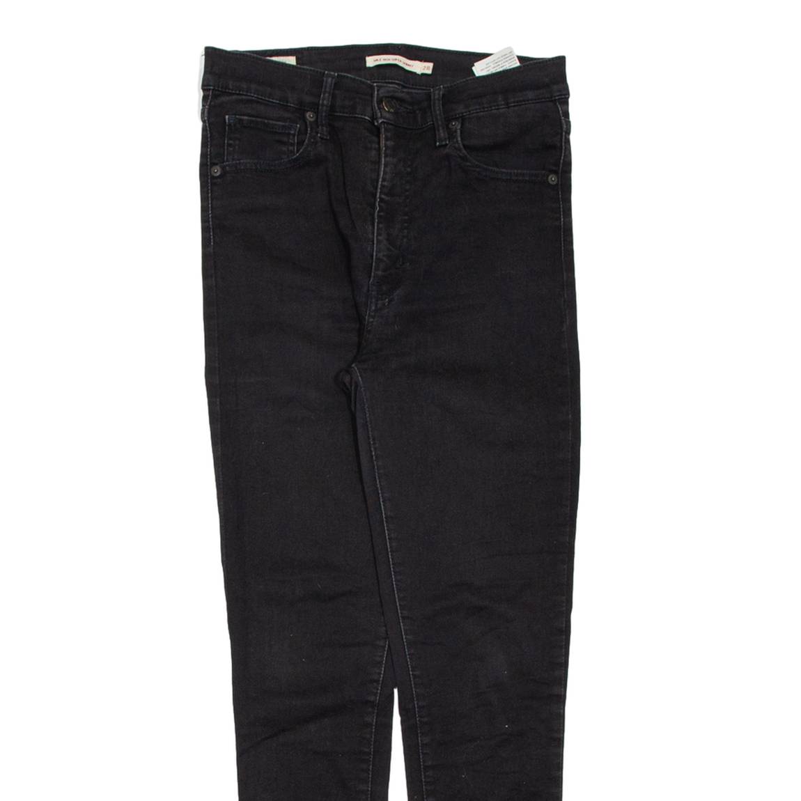 LEVI'S Mile High BIG E Womens Jeans Black Slim Skinny W28 L28