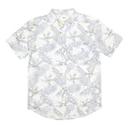 LEVI'S Mens White Blue & Yellow Tropical Print Shirt L Cotton Blend Casual