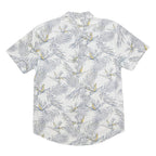 LEVI'S Mens White Blue & Yellow Tropical Print Shirt L Cotton Blend Casual
