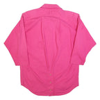 Womens Pink Cotton Blend Button Jacket L Casual Relaxed Fit Plain Stylish