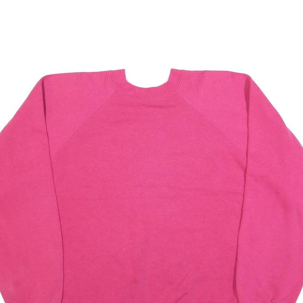 CLUB SWEATS Womens Pink Cotton Blend Crew Neck L Sweatshirt Plain Casual