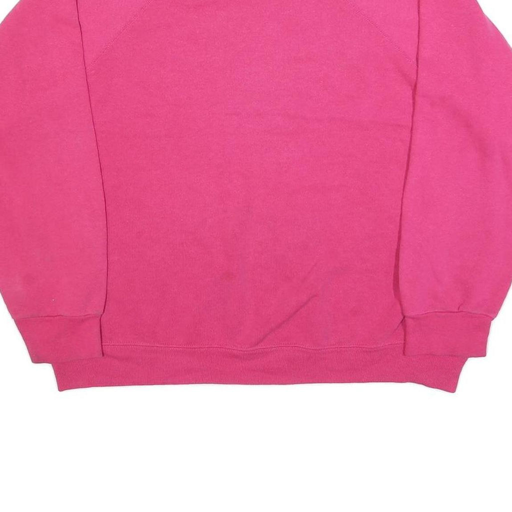 CLUB SWEATS Womens Pink Cotton Blend Crew Neck L Sweatshirt Plain Casual