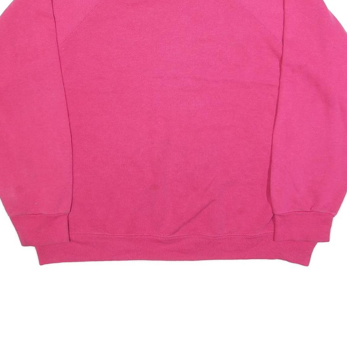 CLUB SWEATS Womens Pink Cotton Blend Crew Neck L Sweatshirt Plain Casual