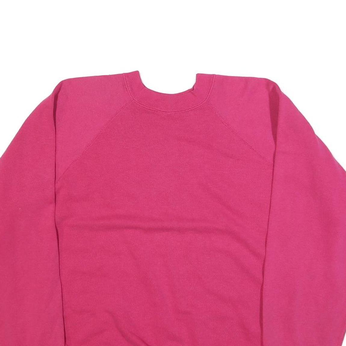 CLUB SWEATS Womens Pink Cotton Blend Crew Neck L Sweatshirt Plain Casual