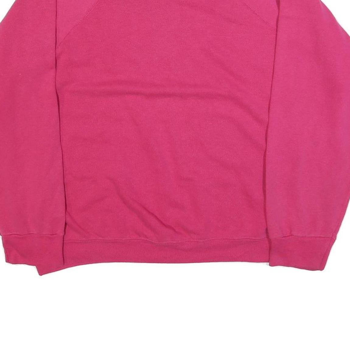 CLUB SWEATS Womens Pink Cotton Blend Crew Neck L Sweatshirt Plain Casual
