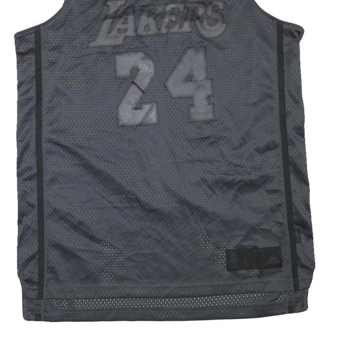 ADIDAS Mens Black Lakers 24 Sleeveless V-Neck Jersey L Sportswear