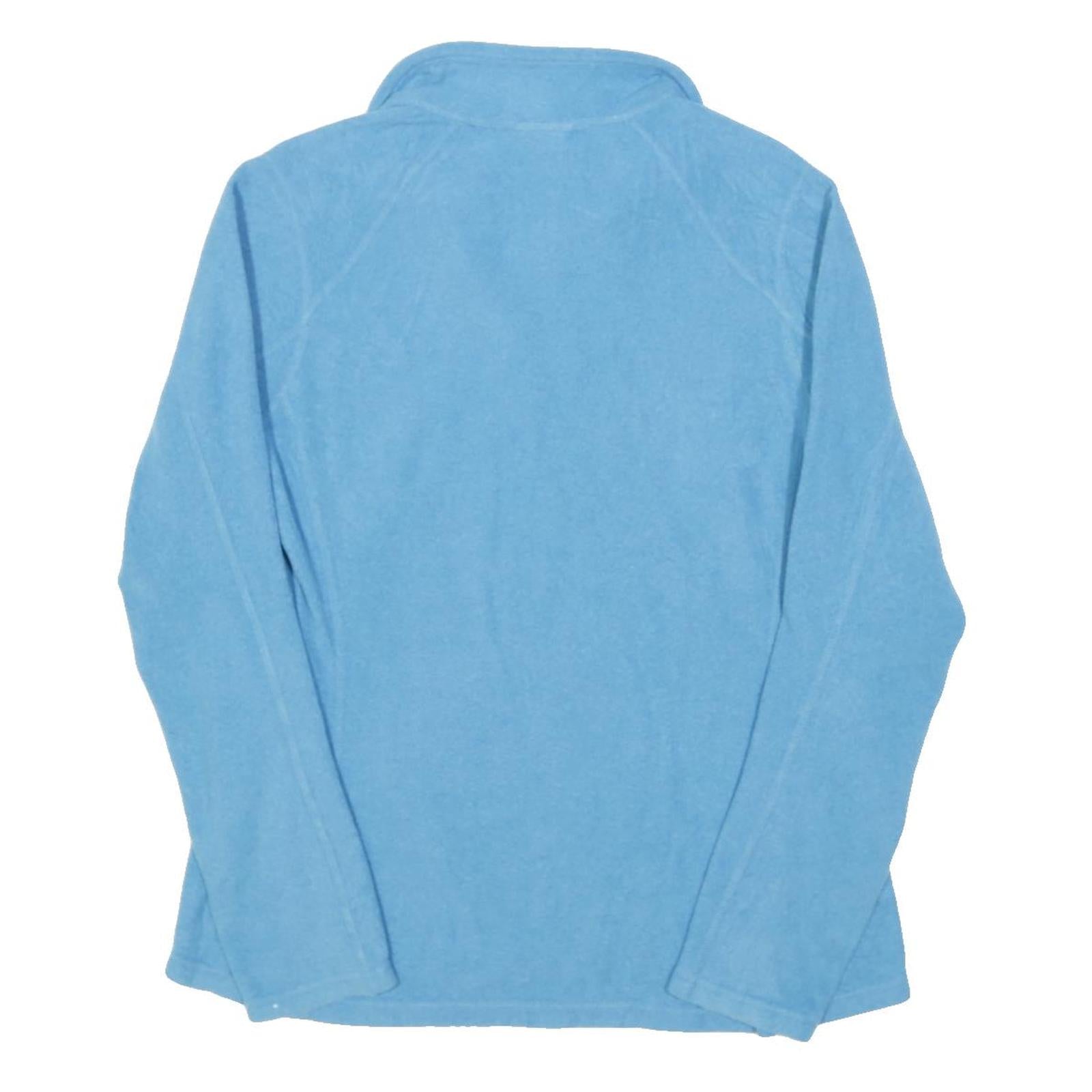 THE NORTH FACE Womens Blue Fleece Jacket M Polyester Blend Zip Outdoor Warm