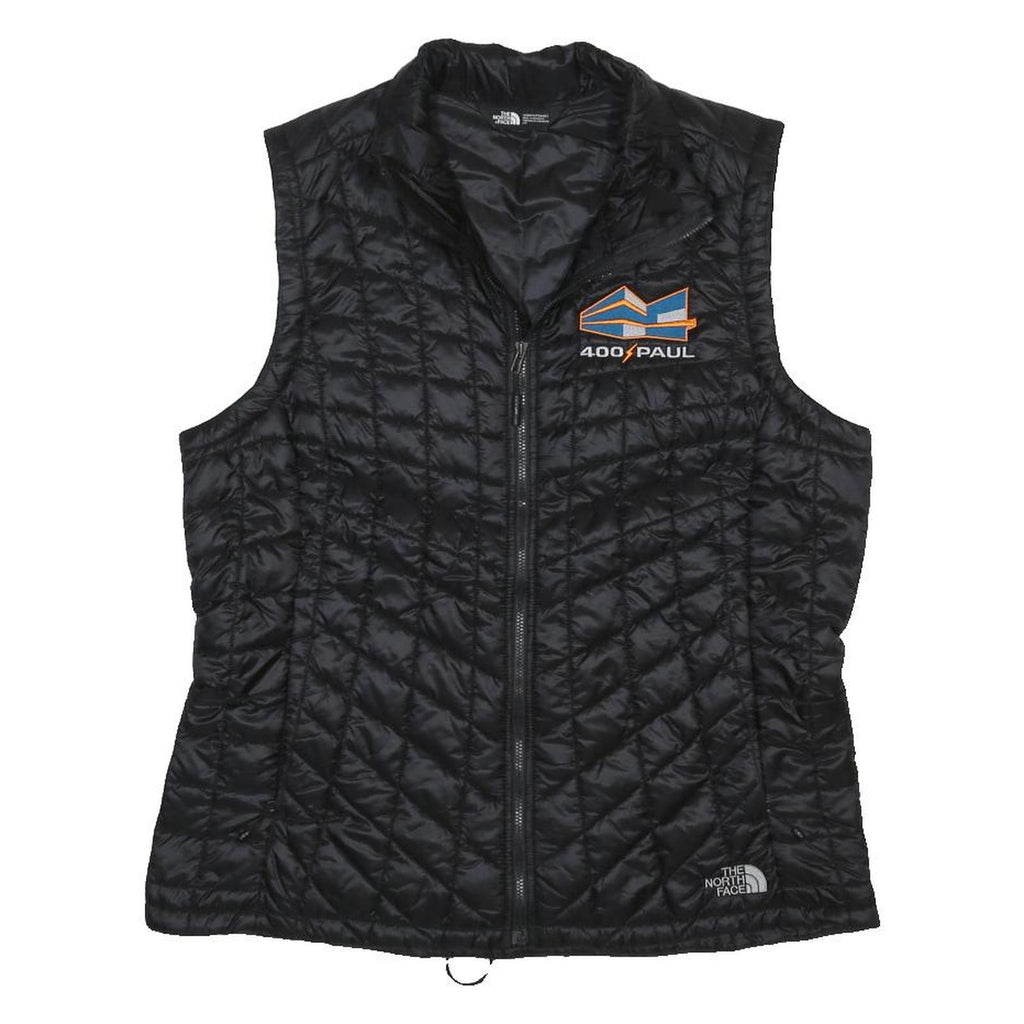 THE NORTH FACE Womens Black Quilted Jacket L Polyester Blend Zip Lightweight