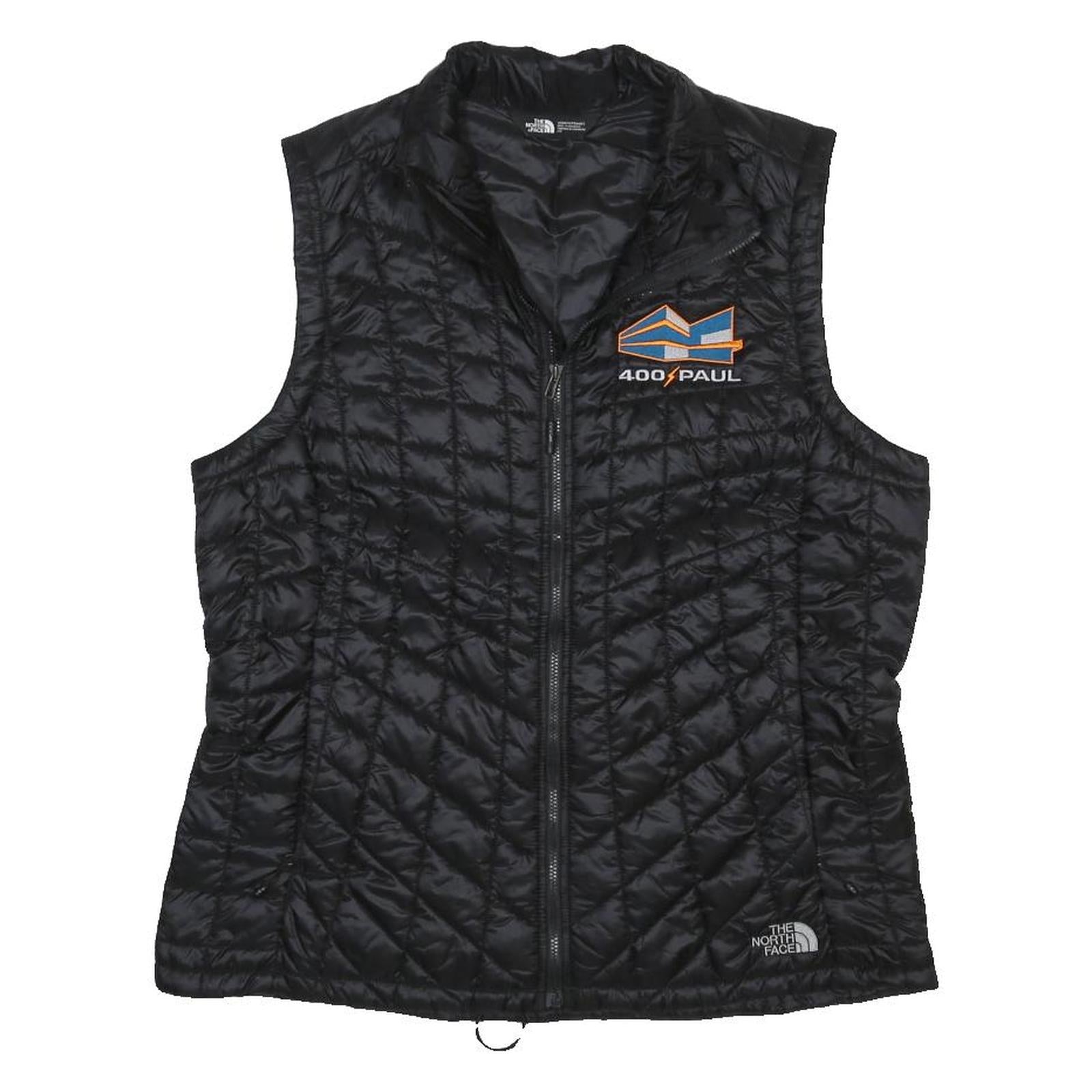 THE NORTH FACE Womens Black Quilted Jacket L Polyester Blend Zip Lightweight