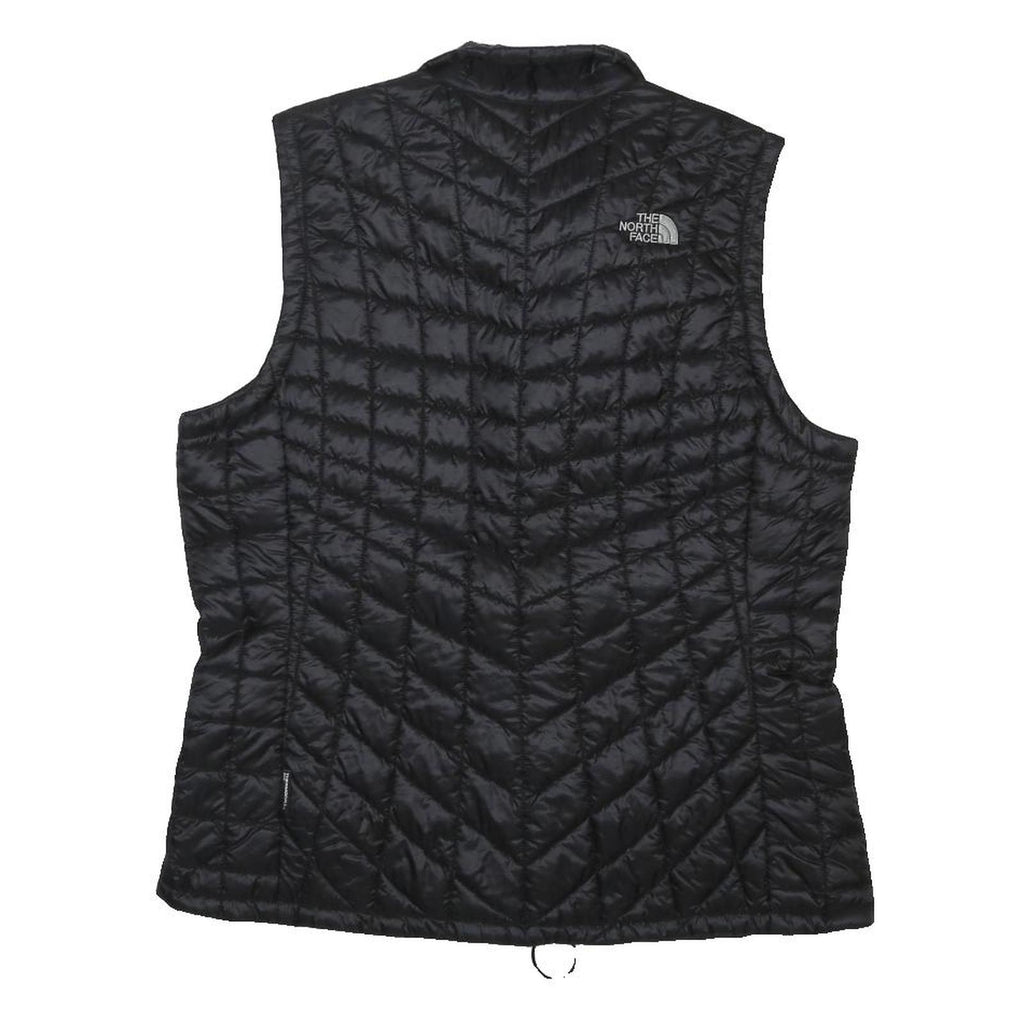 THE NORTH FACE Womens Black Quilted Jacket L Polyester Blend Zip Lightweight