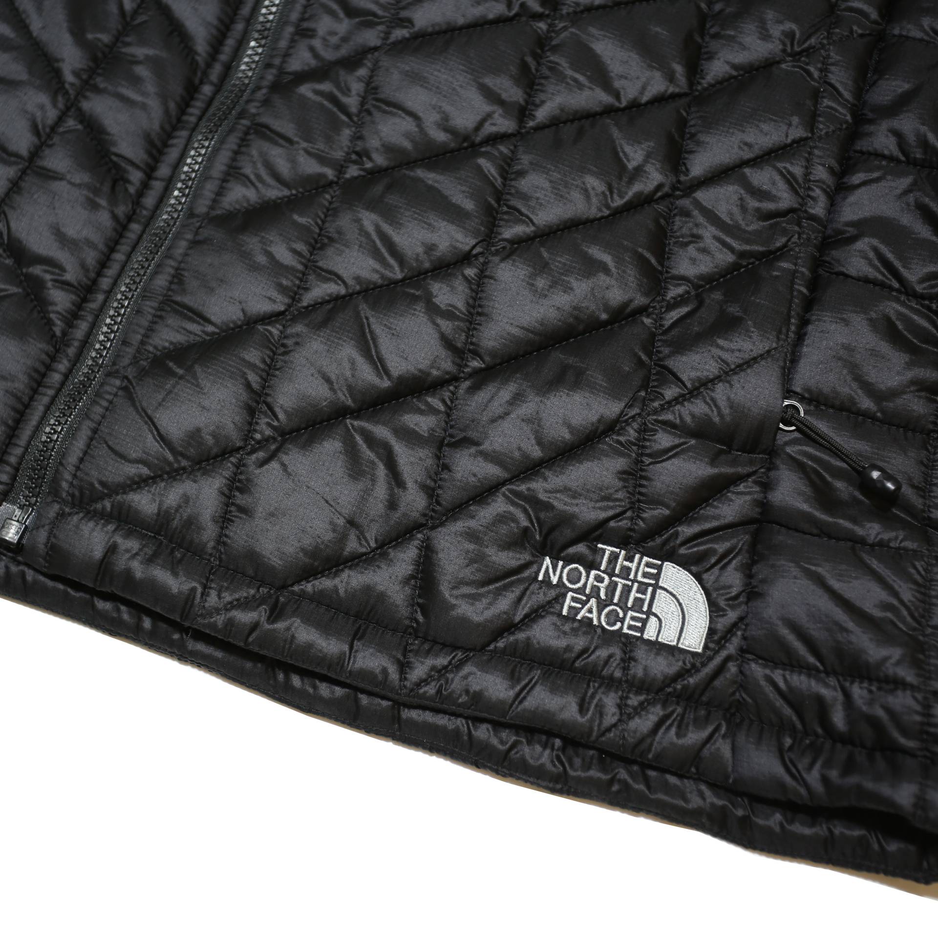 THE NORTH FACE Womens Black Quilted Jacket L Polyester Blend Zip Lightweight
