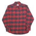 JACHS Mens Red & Black Check Shirt M Cotton Blend Classic Button Down