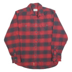 JACHS Mens Red & Black Check Shirt M Cotton Blend Classic Button Down
