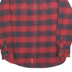 JACHS Mens Red & Black Check Shirt M Cotton Blend Classic Button Down
