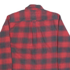 JACHS Mens Red & Black Check Shirt M Cotton Blend Classic Button Down