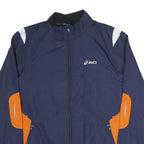 ASICS Mens Navy & Orange Zip Jacket XL Polyester Blend Colourblock Sportswear