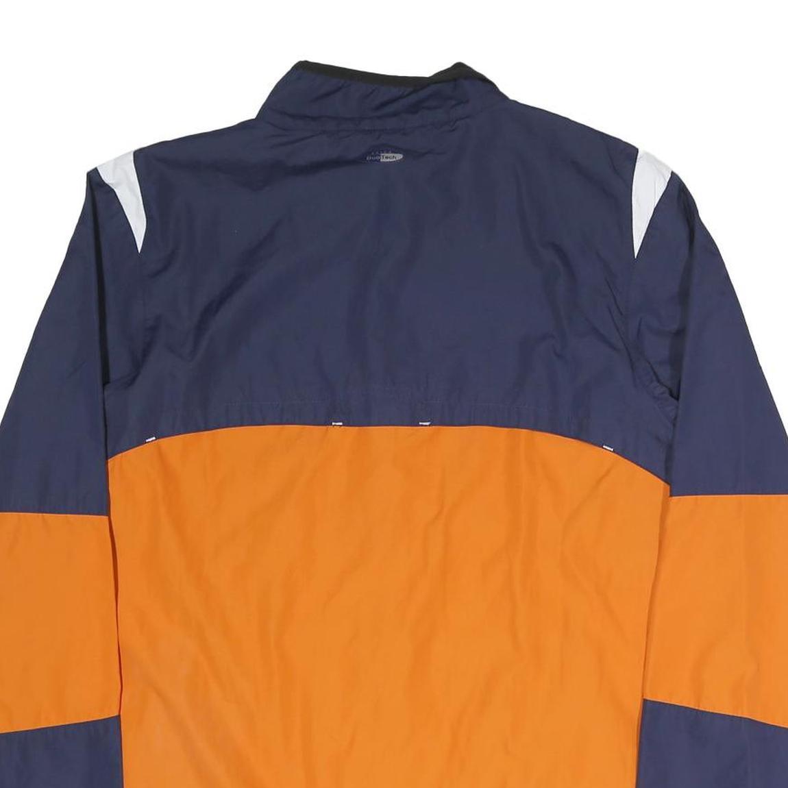 ASICS Mens Navy & Orange Zip Jacket XL Polyester Blend Colourblock Sportswear