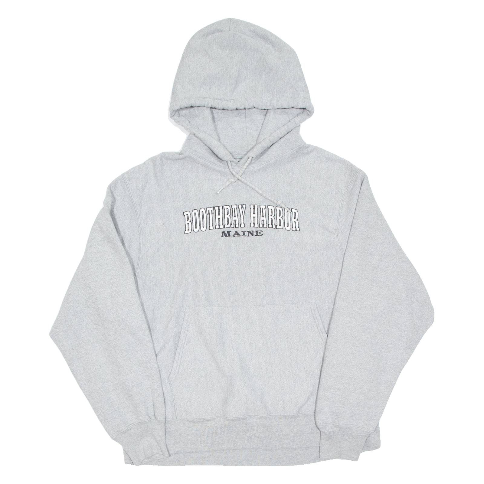 CHAMPION Boothbay Harbor Mens Grey Hoodie USA M