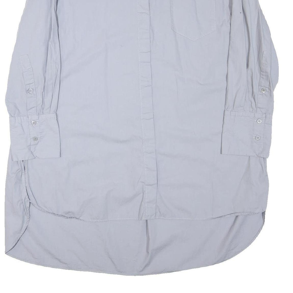 ZARA Womens Light Blue Oversized Shirt Long Sleeve Collared Cotton Blend XL