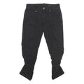 GAS Womens Cotton Black Regular Fit Tapered Leg Trousers W25 L25 Stylish Zip