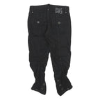 GAS Womens Cotton Black Regular Fit Tapered Leg Trousers W25 L25 Stylish Zip
