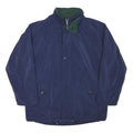 DANIEL HECHTER Mens Navy Blue Outdoor Jacket L Polyester Plain Zip Casual