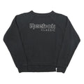 REEBOK Womens Black Classic Crew Neck M Cotton Blend Sweatshirt Pullover